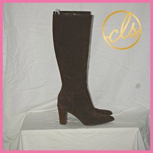 Expression Brown Suede Knee-High Boots